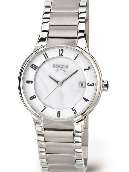 Boccia Ladies Quartz Watch with Titanium Case and Bracelet, Sapphire Crystal #3228-01