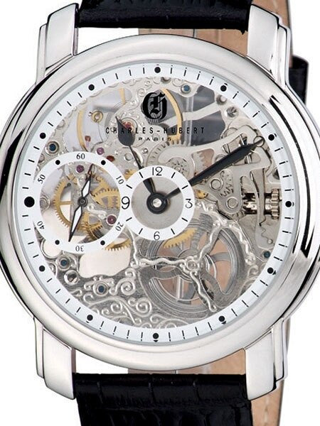 Charles Hubert Premium Collection Skeleton Mechanical Hand Wind Watch #3874