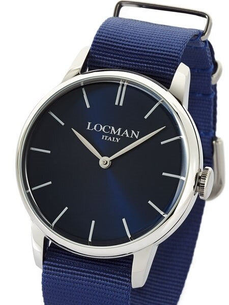 Locman 1960's Collection Sporty Quartz Dress Watch with 41mm Case #0251V02-00BLNKNB