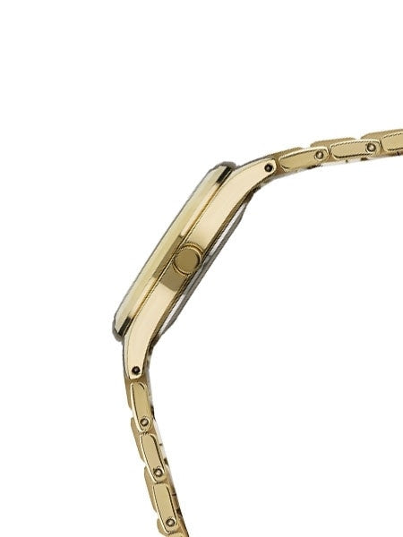 Seiko Ladies Solar Goldtone Dress Watch with Diamond Hour Markers #SUT320