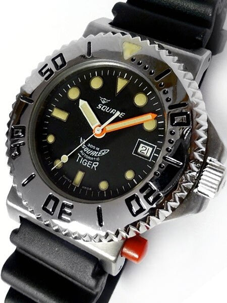 Squale Vintage Swiss Automatic Dive watch with Locking Bezel #Tiger-064-BK