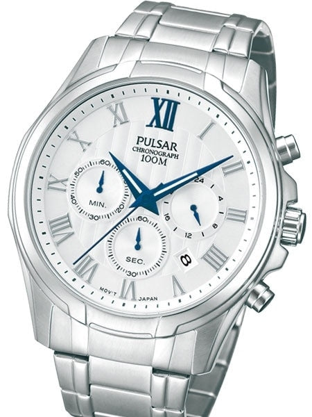 Pulsar Quartz Chronograph Watch with Stopwatch and 24-Hour Sub-Dial #PT3399