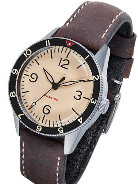 Lew and Huey Phantom Automatic Pilot Watch with Fully Luminous Dial and Acrylic Crystal #WW-P2-NS