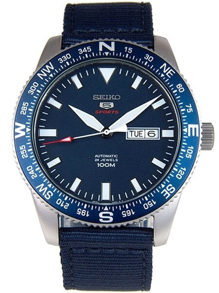 Seiko 5 Sports 24-Jewel, Automatic with Rotating Compass Bezel #SRP665K1