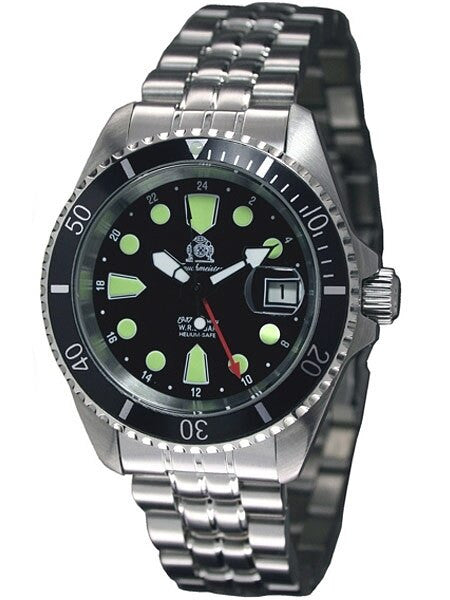 Tauchmeister Automatic 40mm Dive Watch with Red 24-hour Hand  #T0288