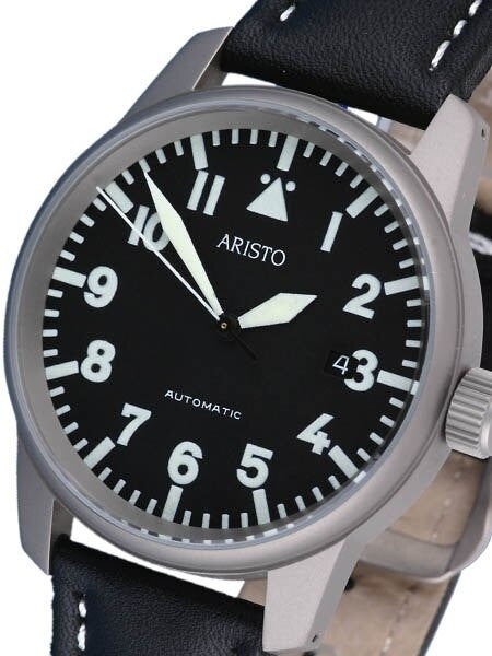 Aristo 5H68TI Titanium Case Swiss Automatic Movement Aviator Watch