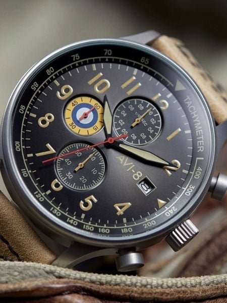 AVI-8 Hawker Hurricane Aviator Chronograph Watch #AV-4011-0J