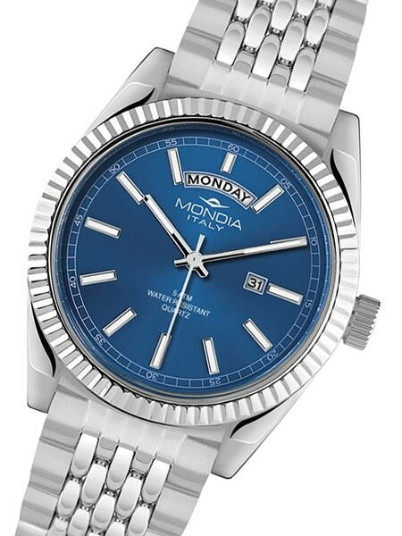 Mondia Madison Quartz Dress Watch with Blue Dial #MI756SS-02BL-BM