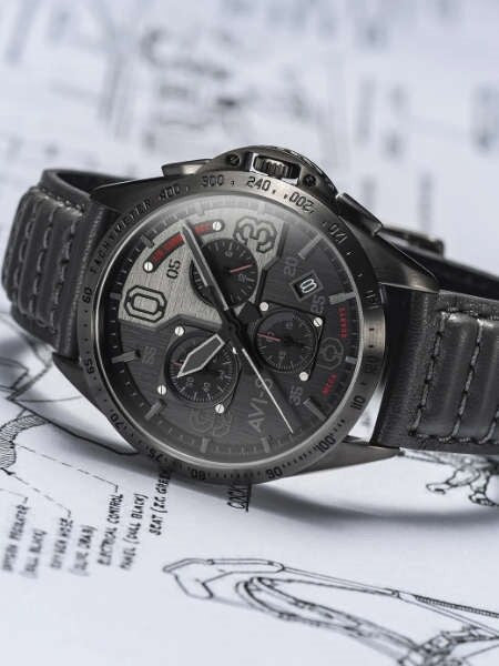 AVI-8 Brevet Blakeslee Pilot Chronograph Watch #AV-4077-03