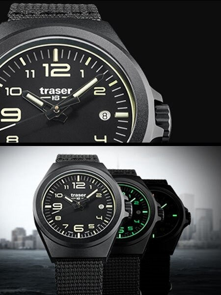 Traser P59 Essential S Black Dial Watch w/Trigalight + SuperLuminova #108212