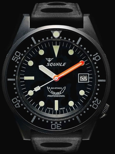 Squale 500 meter Professional Swiss Automatic Dive watch with Sapphire Crystal #1521-026PVD