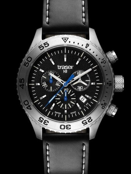 Traser Swiss Made Aurora Chronograph Watch with 46mm SS Case #106832