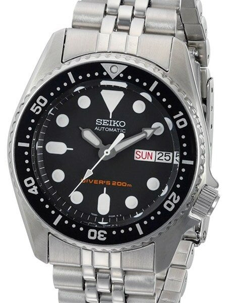 Scratch and Dent - Seiko Black Automatic Dive Watch with Stainless Steel Bracelet #SKX013K2 4