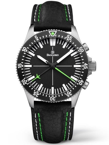 Damasko 42mm Chronograph, Green, with 60-Minute Stopwatch Function #DC80