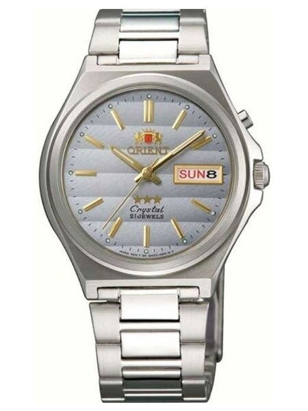 Orient Automatic Watch with Louver-like Grey Dial and SS Bracelet #EM5M012K