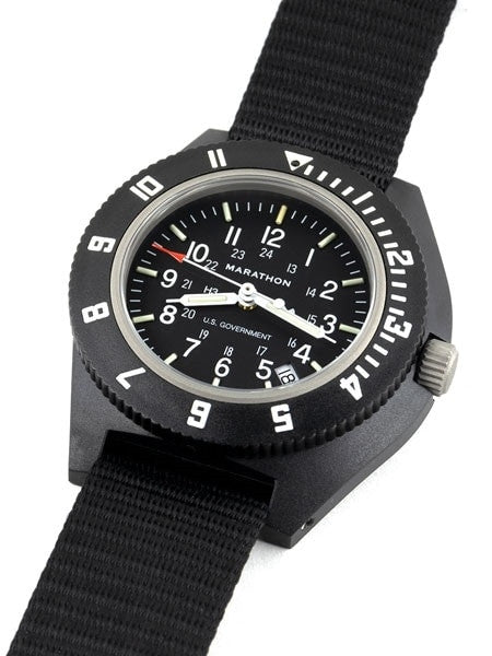 Marathon Swiss Made Quartz Military Navigator Pilot Watch with Tritium Illumination #WW194013