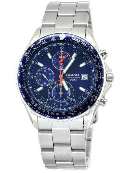 Seiko Flightmaster Quartz Chronograph with Stop-Watch, slide-rule