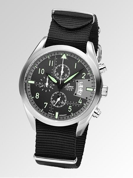 Laco Detroit Type C Dial Chronograph Watch with 12-hour Totalizer #861917