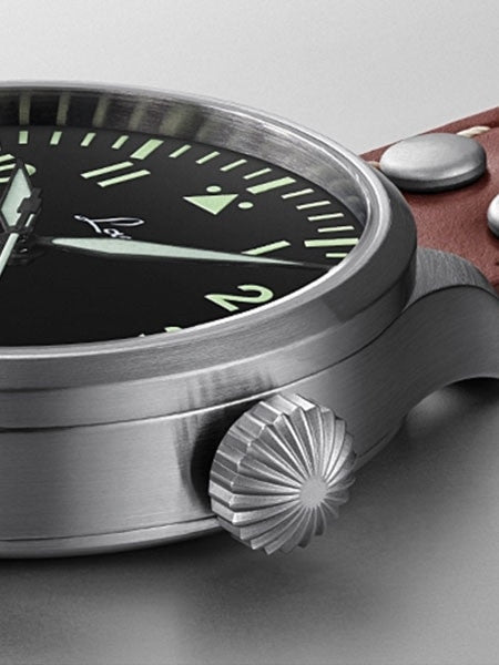 Laco 42mm Augsburg Type A Dial Automatic Pilot Watch, New Sapphire Crystal #861688