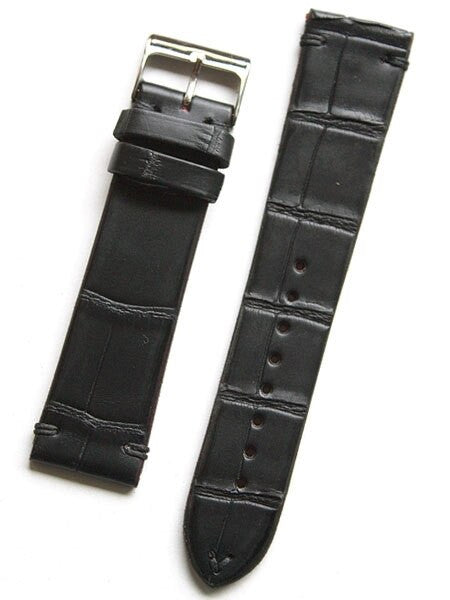 Handmade Italian Vintage Style Black Center Belly Alligator and Hand-Stitching #ML-VIN90201