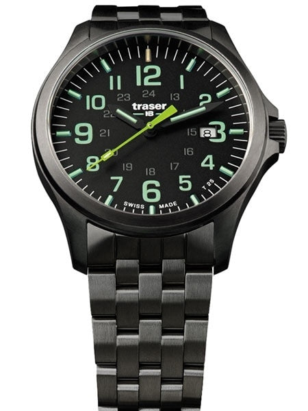 Traser Officer Pro Gun Metal PVD Case Watch with an Anti-Reflective Sapphire Crystal #107869