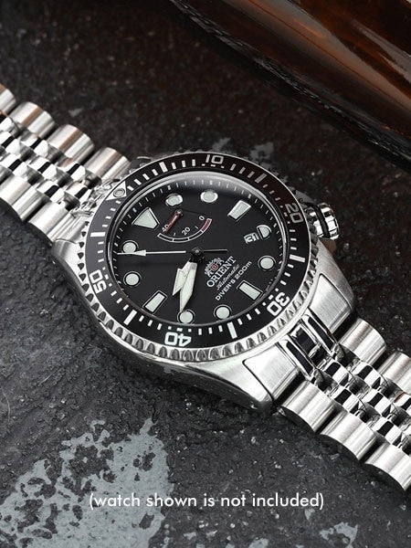 Strapcode 22mm ANGUS-J âLouisâ 316L Stainless Steel Watch Bracelet for Orient Neptune #SS221820RP081