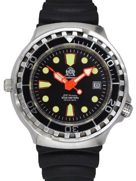 Tauchmeister Automatic, 1000m Dive Watch with Helium Release Valve and Sapphire Crystal #T0079
