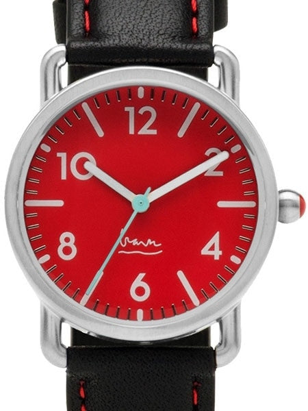 Projects 30mm Ladies Red Witherspoon Quartz Watch with Leather Strap #9106R