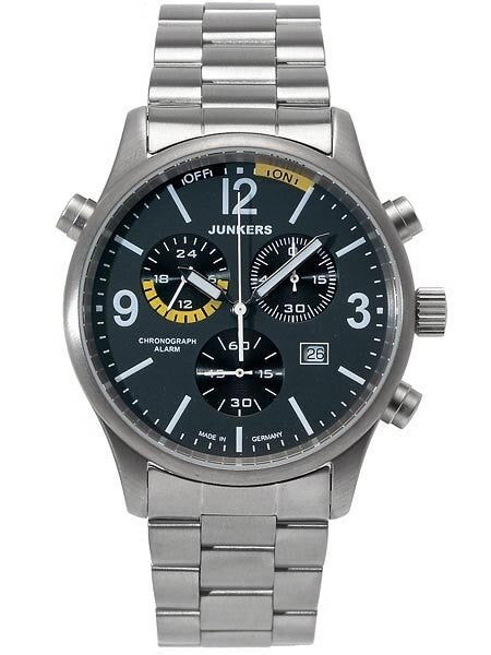 Junkers G-38 Chronograph, Titanium Case Watch with Alarm #6296M-5