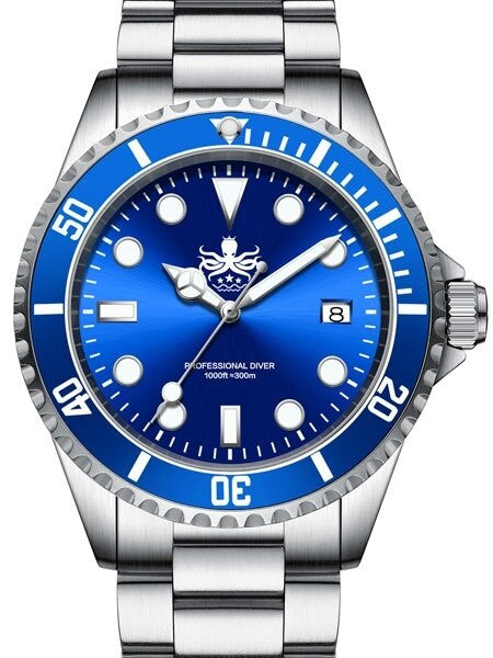 PHOIBOS 300-Meter Swiss Quartz Dive Watch with Sapphire Crystal #PX002B