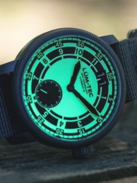 Lum-Tec Combat 43mm Watch with a Luminous Dial and Dome Sapphire Crystal #B47Max