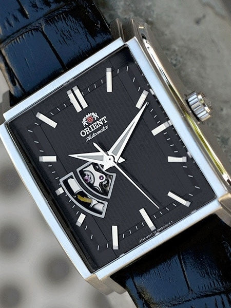 Orient Producer Automatic Dress Watch with Open-Heart, Pinstriped Dial #DBAD004B