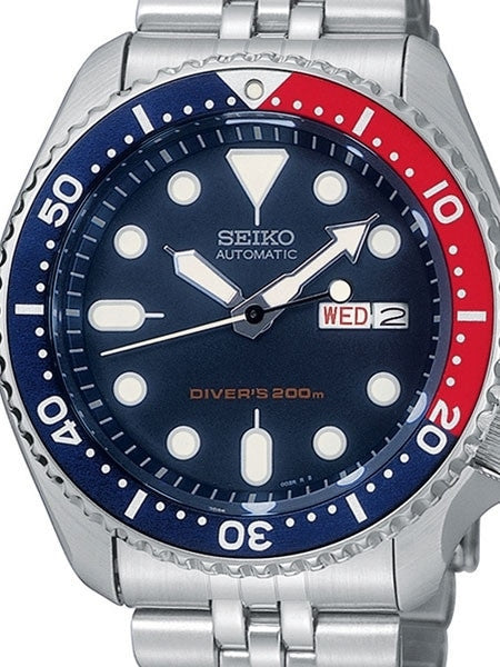 Seiko 21-Jewel Automatic Dive Watch with Stainless Steel Bracelt #SKX175