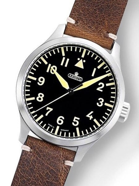 Aristo 47mm Swiss ETA Automatic Vintage Aviator Watch with Sapphire Crystal #7H96