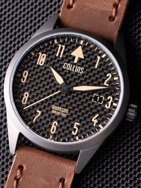 Collins Bronson Automatic Watch with 40mm Gun Metal PVD Case and AR Sapphire Crystal #CWA03