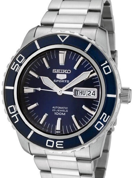 Scratch and Dent - Seiko 41mm Sports 5, 23-Jewel Automatic Watch with Day and Date Window #SNZH53K1