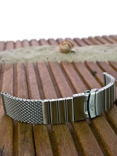 Squale 22mm Deluxe Stainless Steel Mesh Bracelet #2002-Mesh-S (22mm)