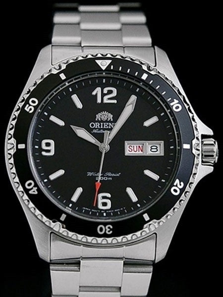 Orient II Black Dial Automatic Dive Watch with SS Bracelet #AA02001B