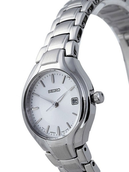 Seiko Women's Quartz Dress Watch with Silver Dial, Silver Hands and Markers #SXDA33