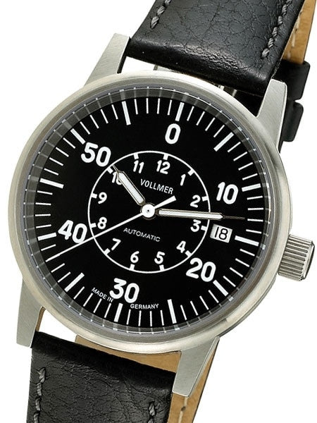 Vollmer V5 Aileron Swiss ETA Automatic Aviator Watch with Sapphire Crystal, Hirsch Strap