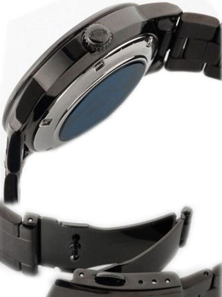 Orient Black IP 21-Jewel Automatic Disk Watch with Unique Disk Hour Hand #ER02004B