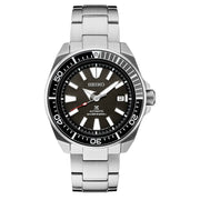 Seiko Samurai Prospex Automatic Dive Watch with Black Dial and Stainless Steel Bracelet #SRPF03