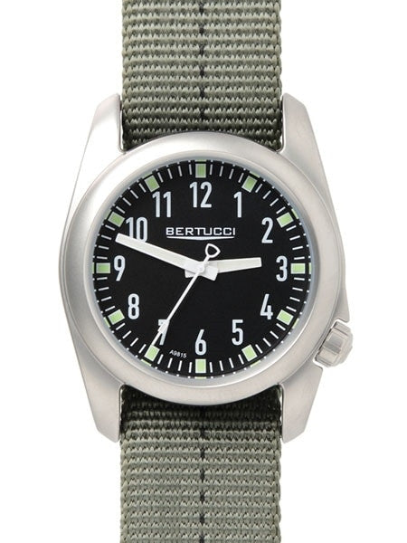 Bertucci Ventara Stainless Steel Field Watch with a DX3 Nylon Strap #11073