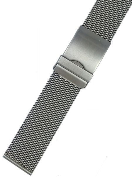 Vollmer Brushed Finish Mesh Bracelet with Adjustable Deployant Clasp #17010H7 (20mm)