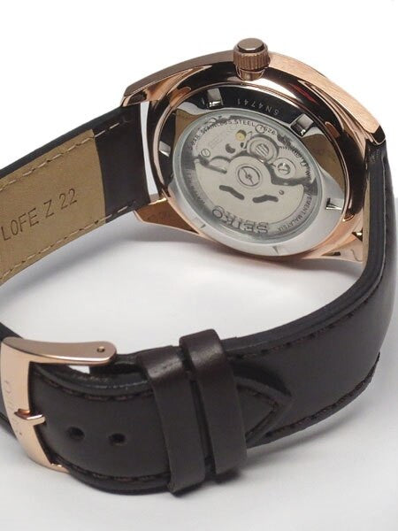 Seiko Recraft Series Automatic Watch with 43.5mm Case, Brown Leather Strap #SNKN72