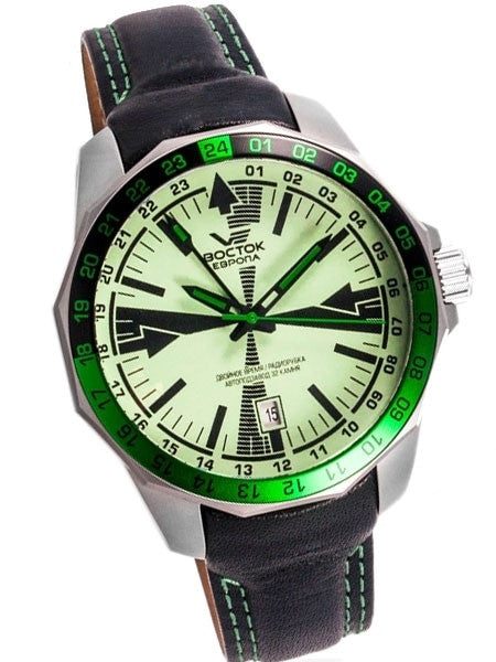 Vostok-Europe Radio Room, Dual Time Automatic Watch with Luminous Dial #2255222