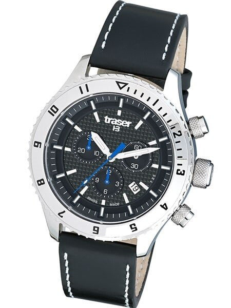 Traser Master Prestige Chronograph Watch with Sapphire Crystal, 12-Hour Totalizer  #105880