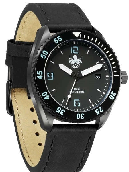 PHOIBOS Reef Master DLC 300-Meter Automatic Dive Watch with Double Dome AR Sapphire Crystal #PY015C