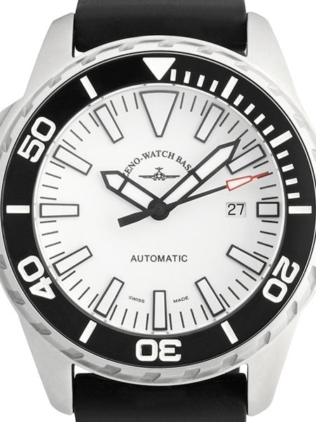 Zeno 500 Meter Pro Dive Watch with White Dial and Swiss ETA Automatic Movement #6603-a2