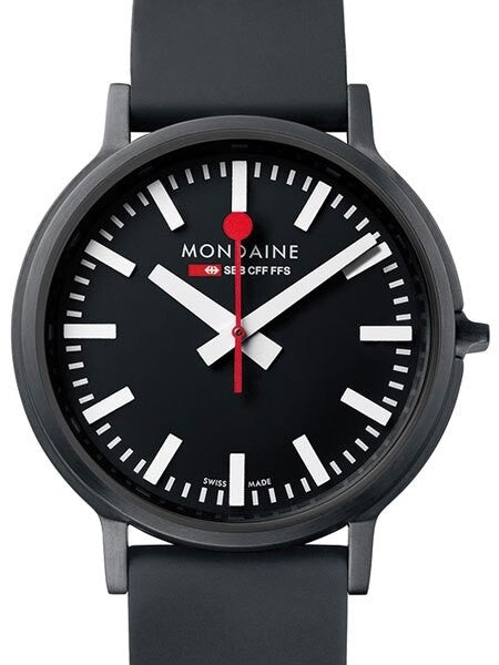 Mondaine Railways Stop2Go Swiss Quartz Watch with a 41mm Black PVD Case, Sapphire Crystal #A512-30358-64SPB
